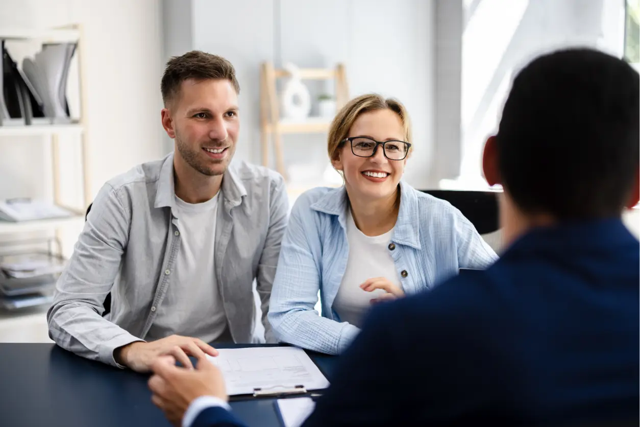 Couple meeting with a professional advisor.